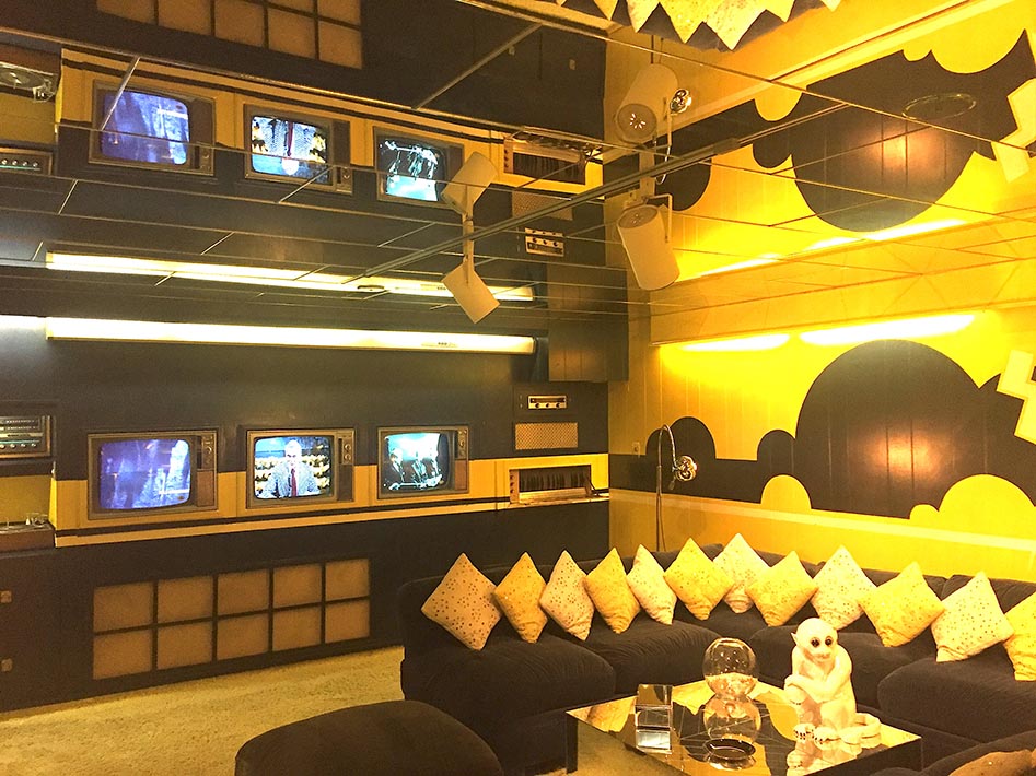 Graceland's Yellow TV Room.