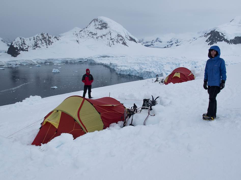 Camping on Kershaw Peaks Glacier