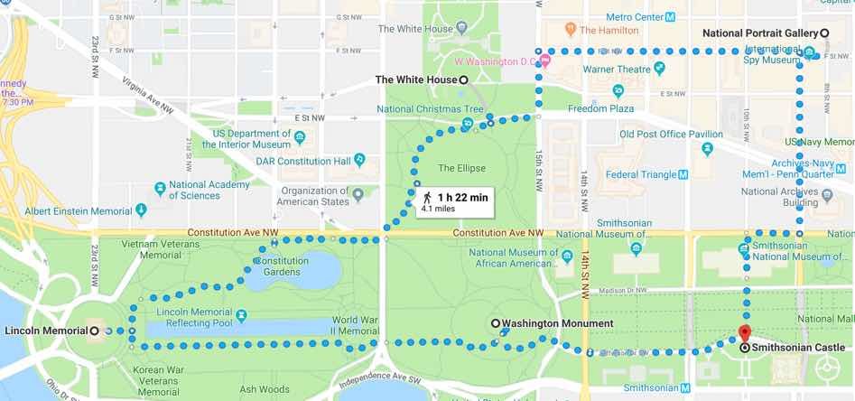 Washington DC Walking Tour Map